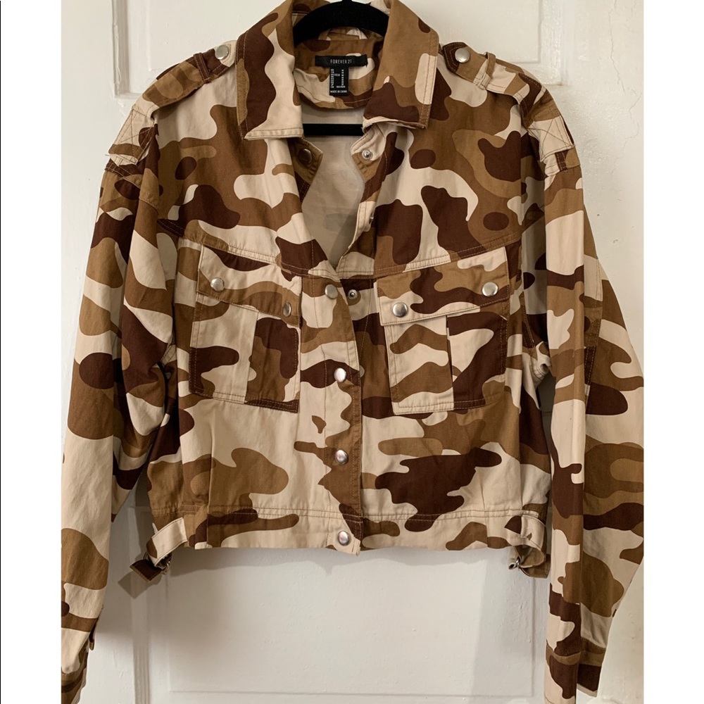Army fatigue crop jacket